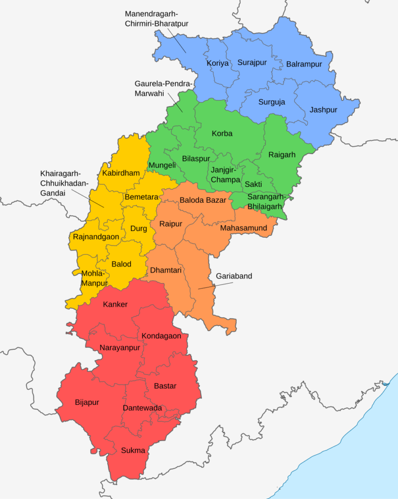 Chhattisgarh map